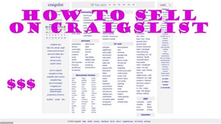 How do you sell items on Craigslist