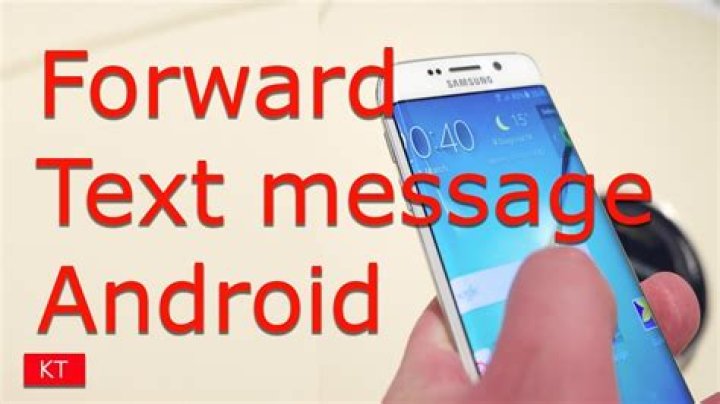 How to forward a text message