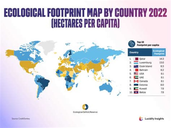 What country has the largest ecological footprint and why