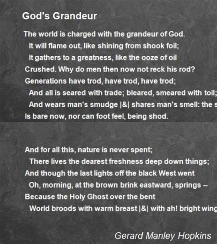 What is the meaning of the poem God grandeur