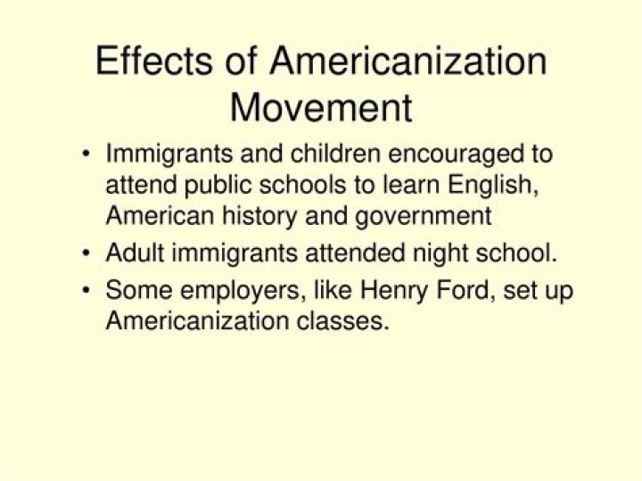 What Was The Goal Of The Americanization Movement