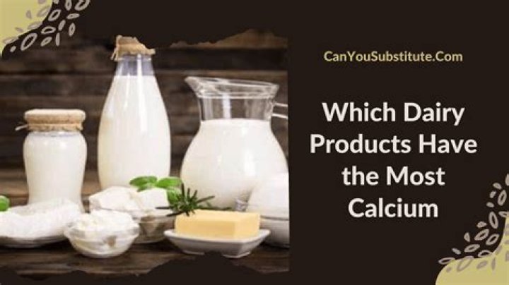 Which dairy products have the most calcium